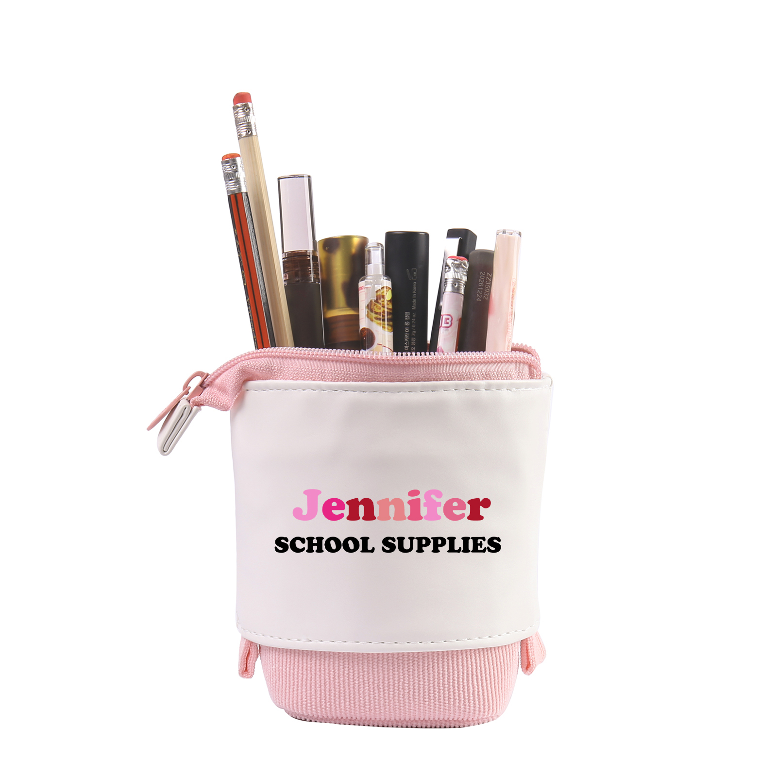 Personalized Pencil Case Custom 2 Text Pen Pouch Back To School Gift for Kids