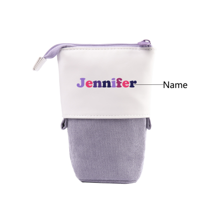 Personalized Pencil Case Custom Name Pen Pouch Back To School Gift for Boys Girls