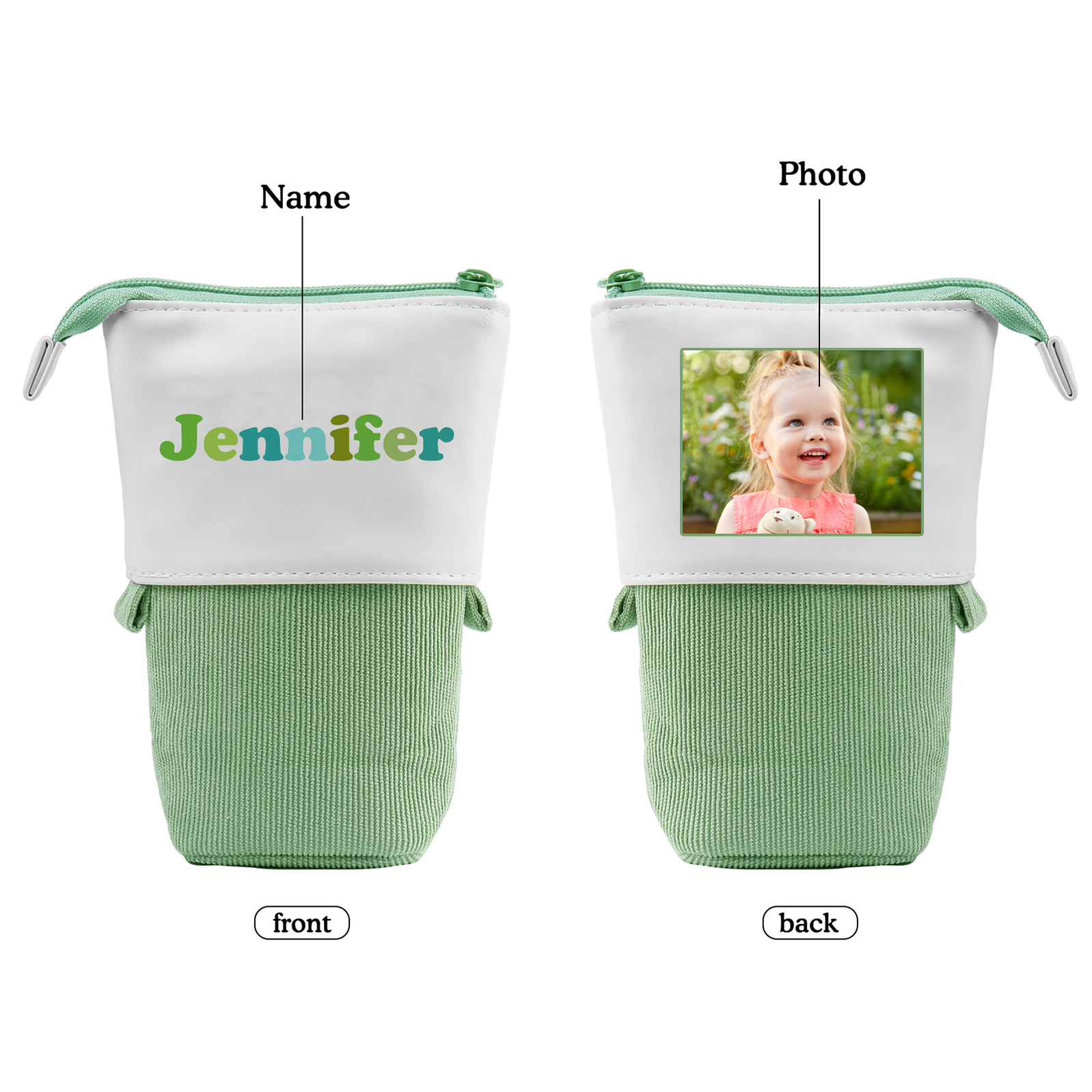 Personalized Pencil Case Custom Name and Photo Pencil Case Back to School Gift for Boys/Girls