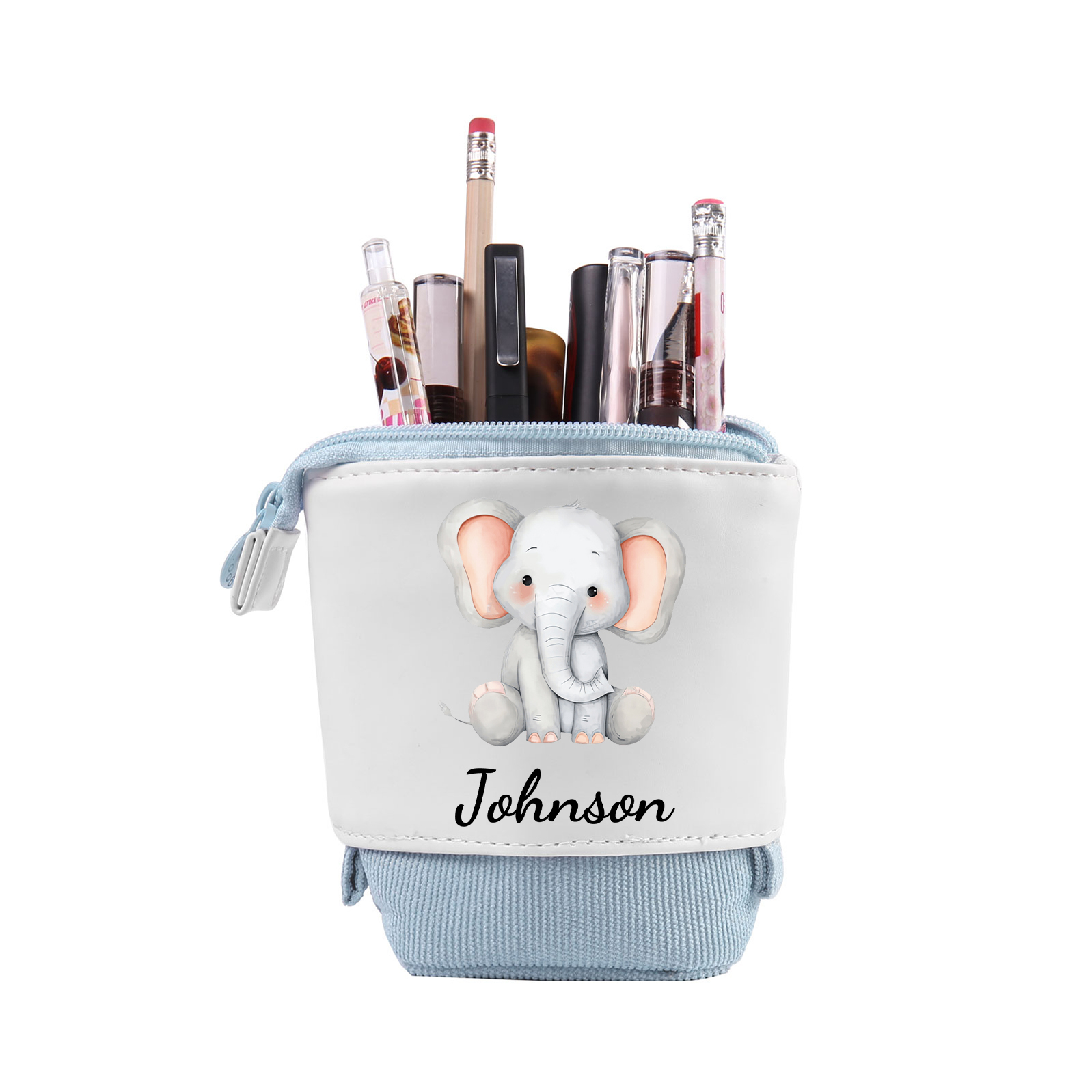 Personalized Pencil Case Customized With Name And Animal Type Pu Leather Pencil Case Back To School Gift For Kids