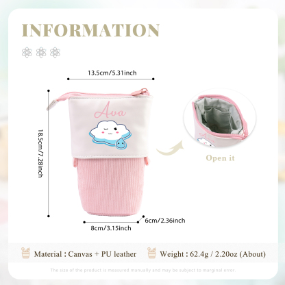 Personalized Pencil Case Custom Name Cloud Pencil Case Back To School Gift For Boy/Girl