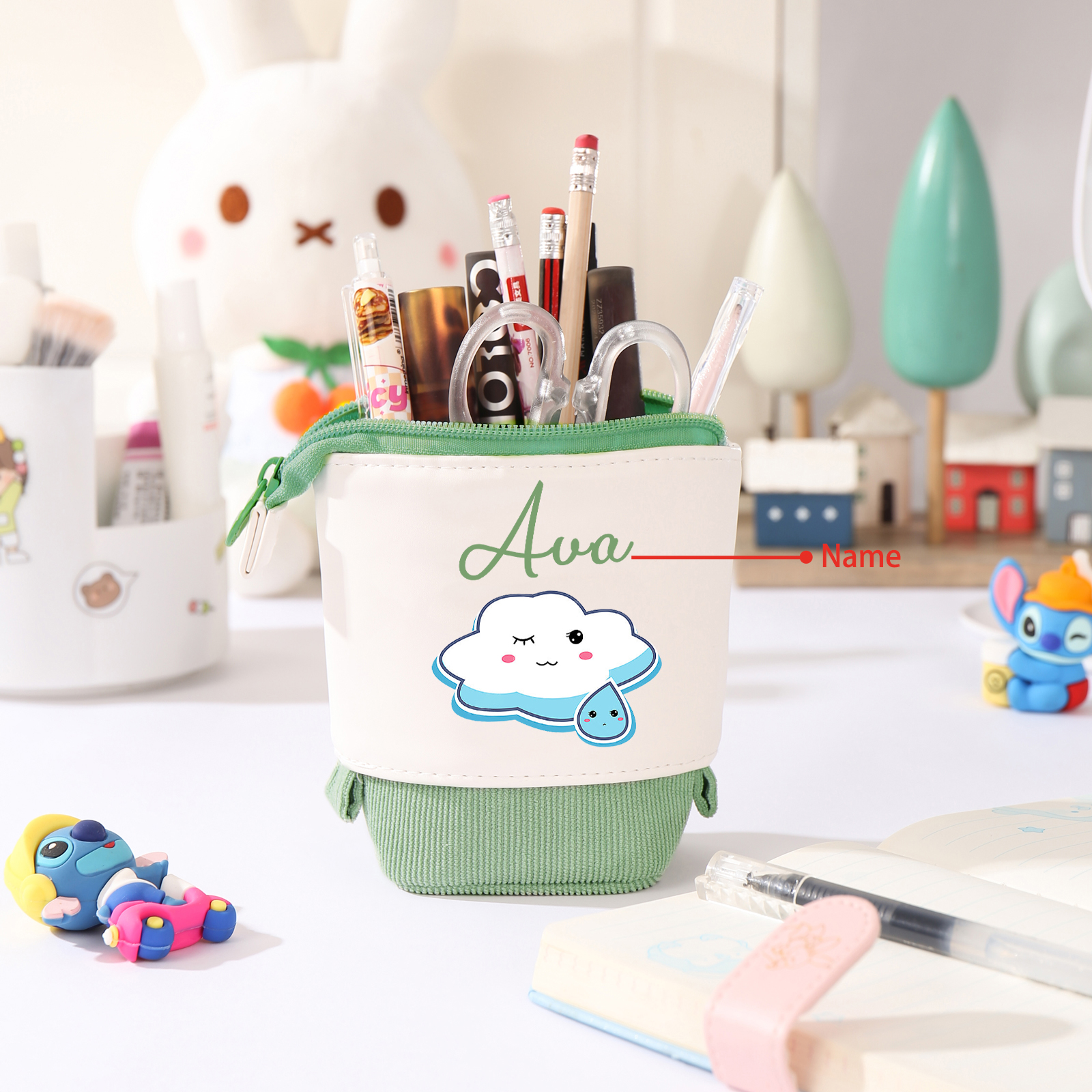 Personalized Pencil Case Custom Name Cloud Pencil Case Back To School Gift For Boy/Girl