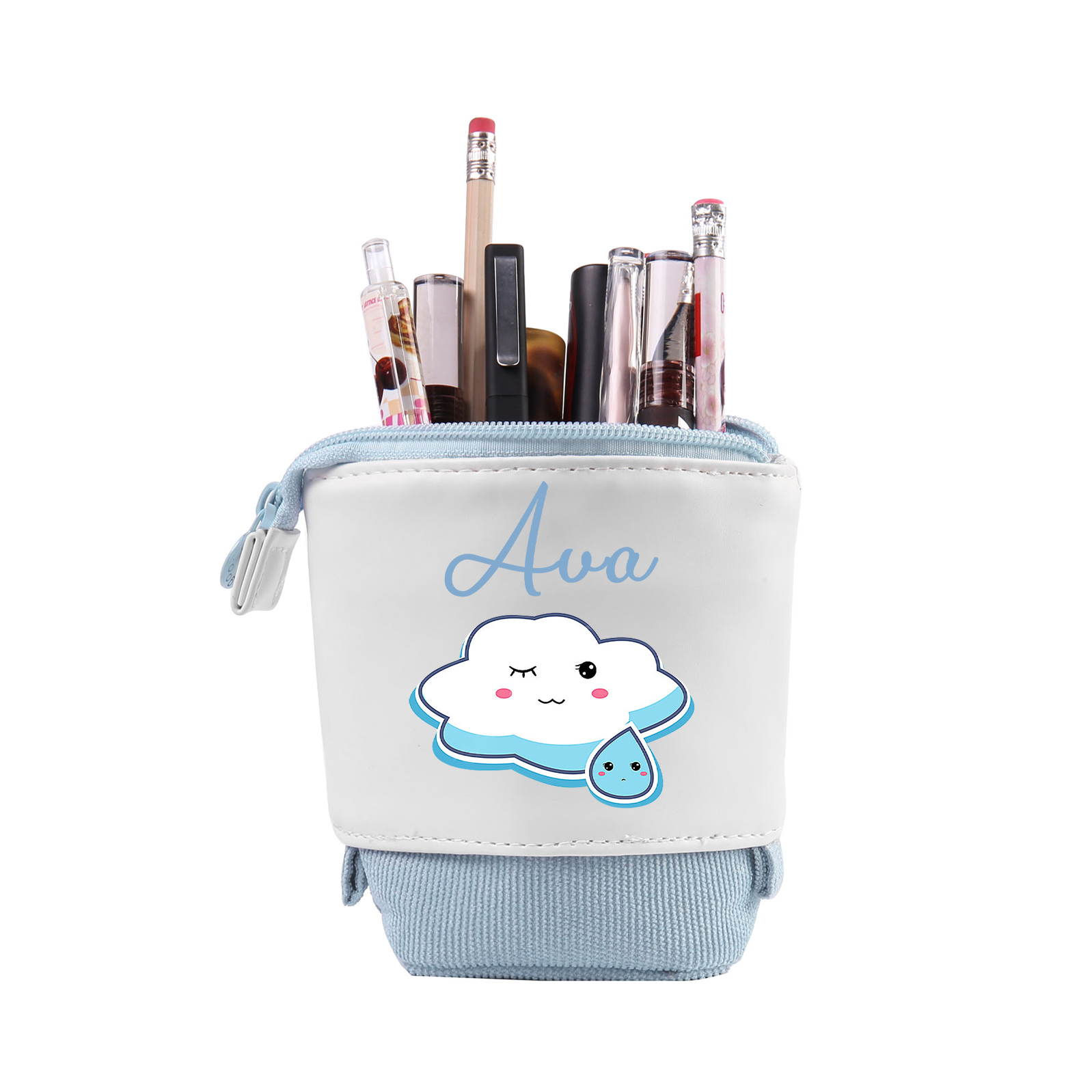 Personalized Pencil Case Custom Name Cloud Pencil Case Back To School Gift For Boy/Girl