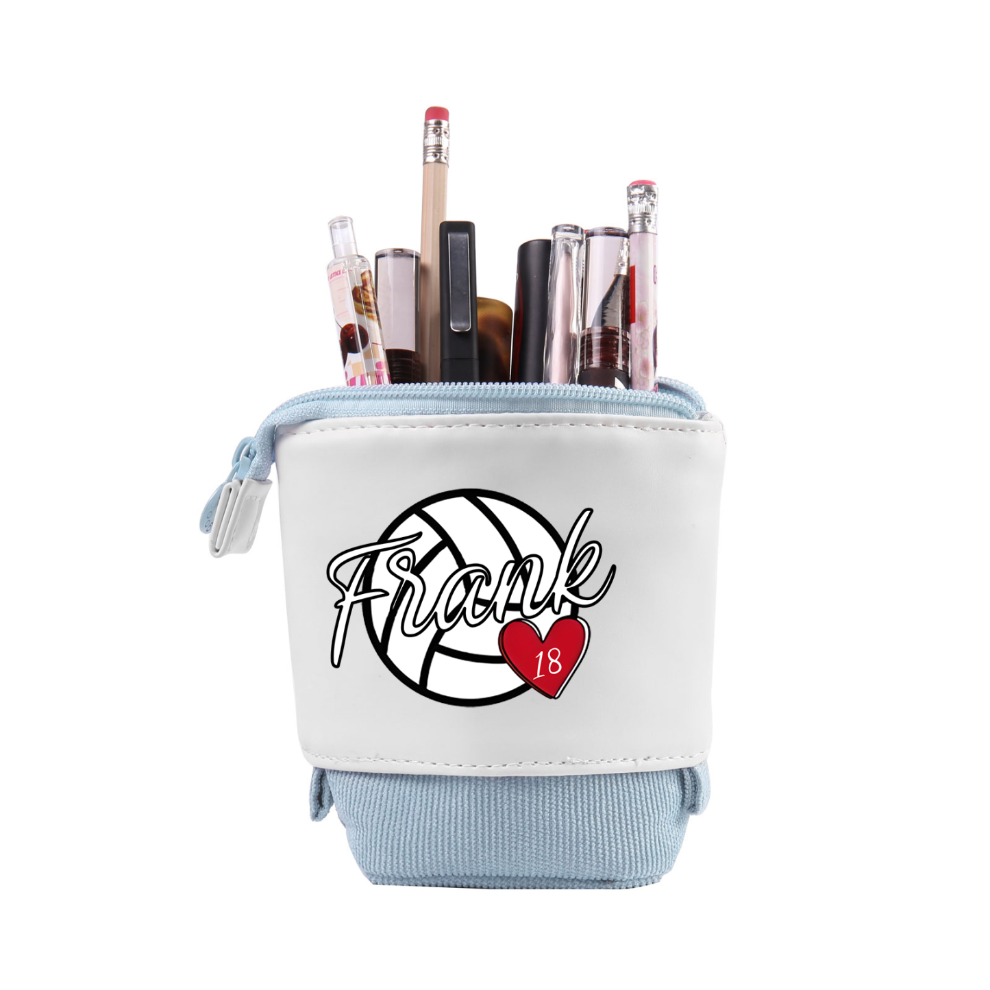 Personalized Pencil Case Customized Name & Ball & Number Pencil Case Back to School Gift for Boys Girls