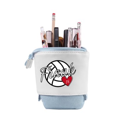 Personalized Pencil Case Customized Name & Ball & Number Pencil Case Back to School Gift for Boys Girls