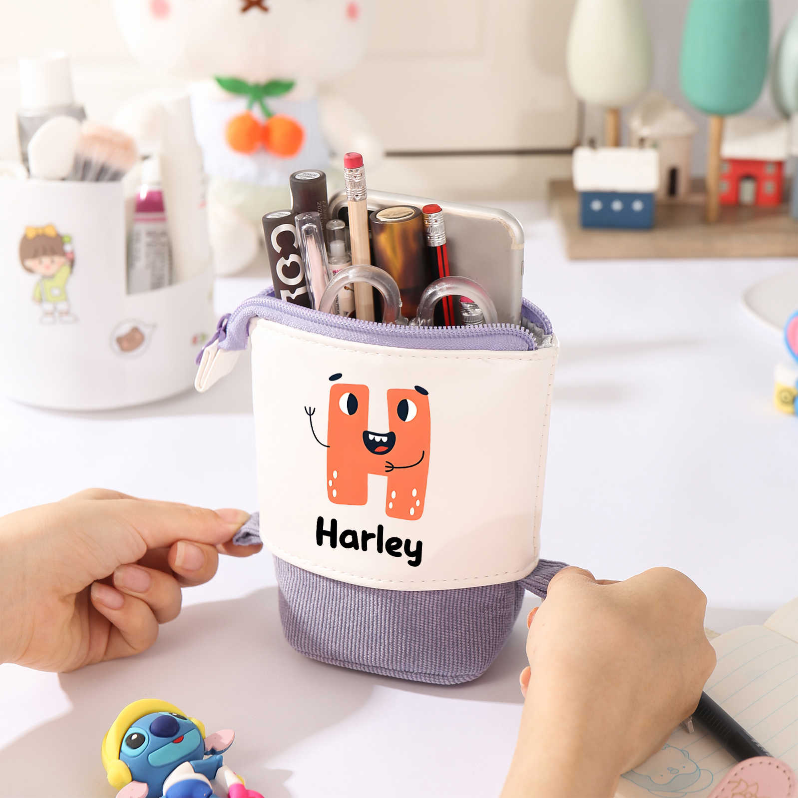 Personalized Pencil Case Custom Name And Letter Pencil Case Back To School Gift For Boys Girls