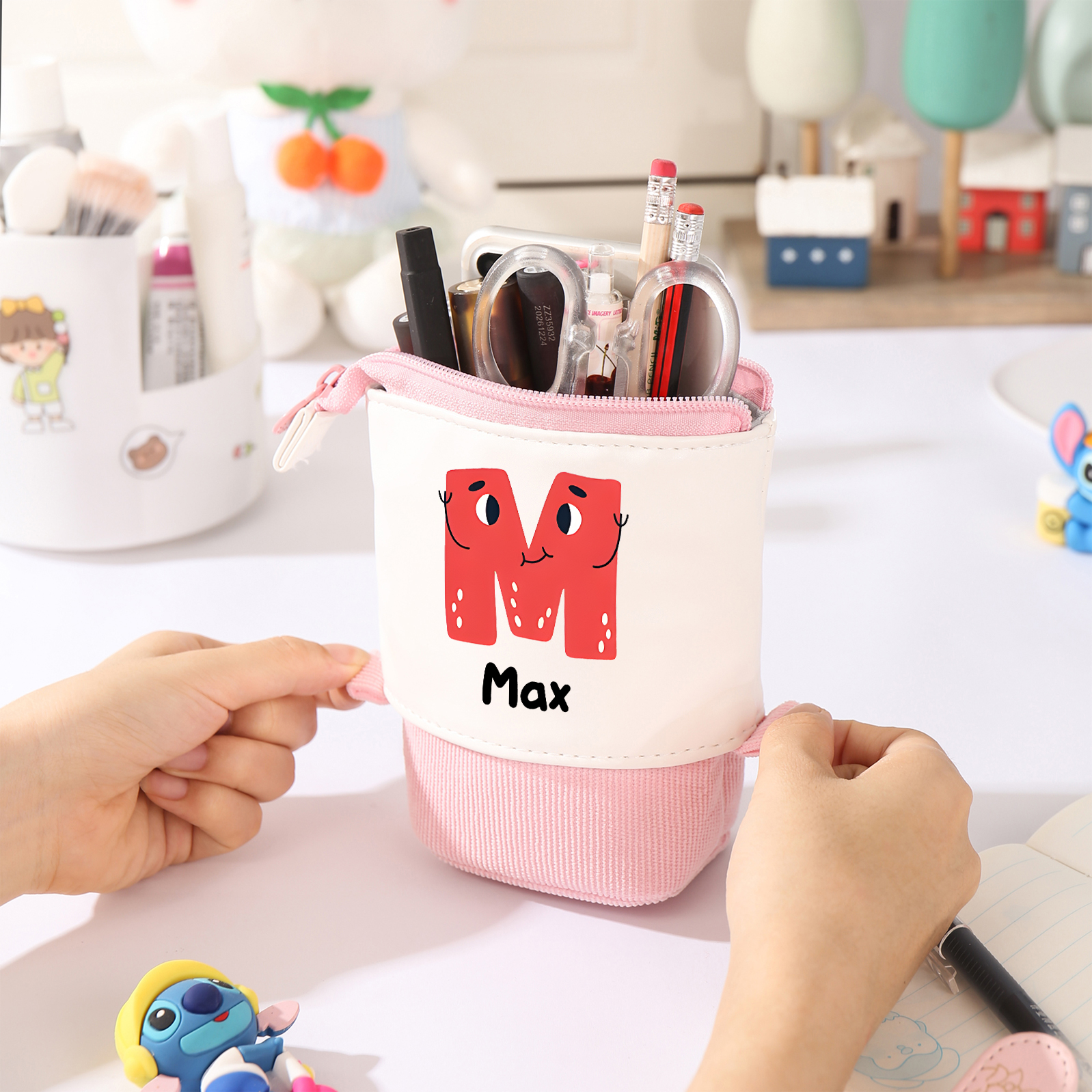 Personalized Pencil Case Custom Name And Letter Pencil Case Back To School Gift For Boys Girls