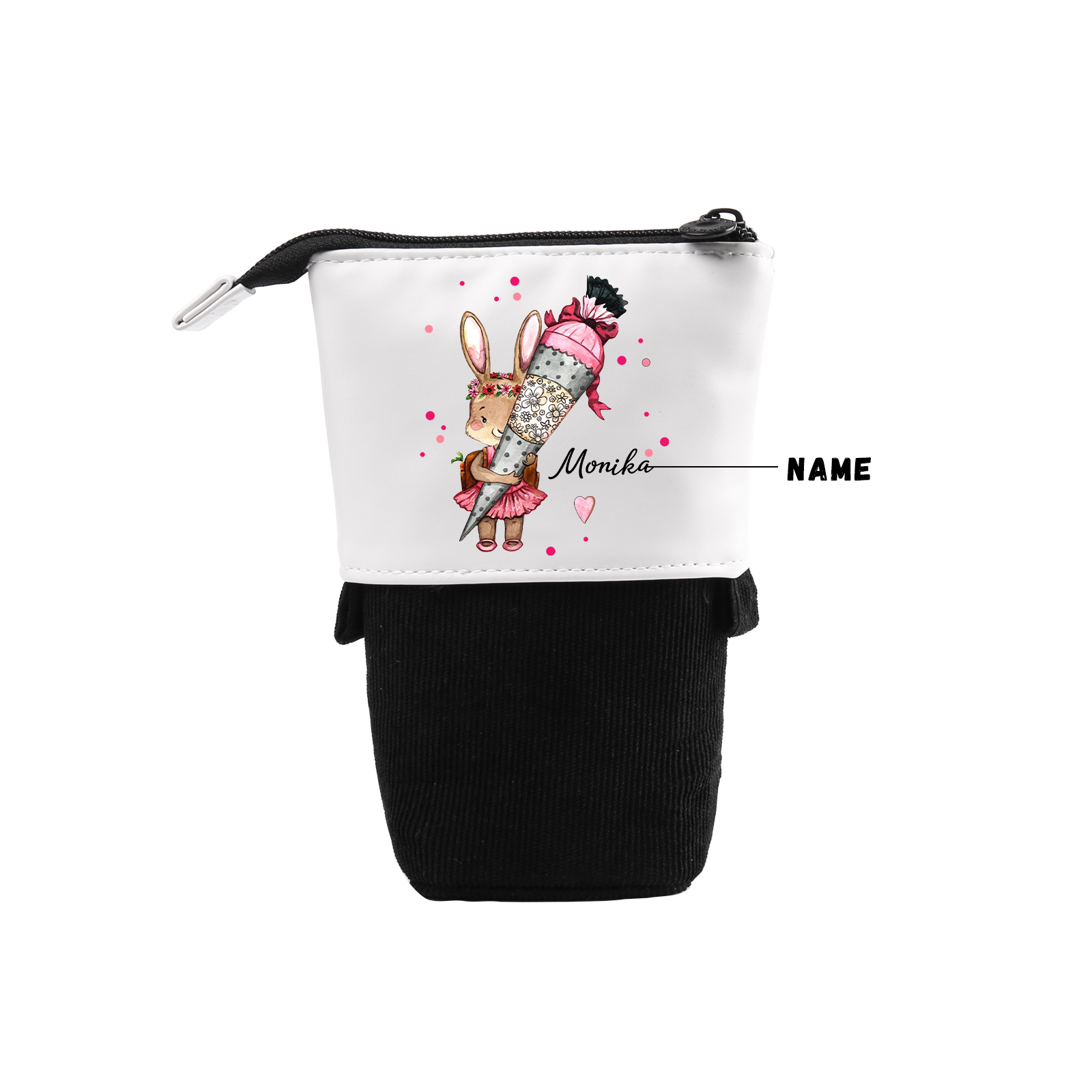 Personalized Pencil Case Custom Name Rabbit Pencil Case Back To School Gift For Boys Girls