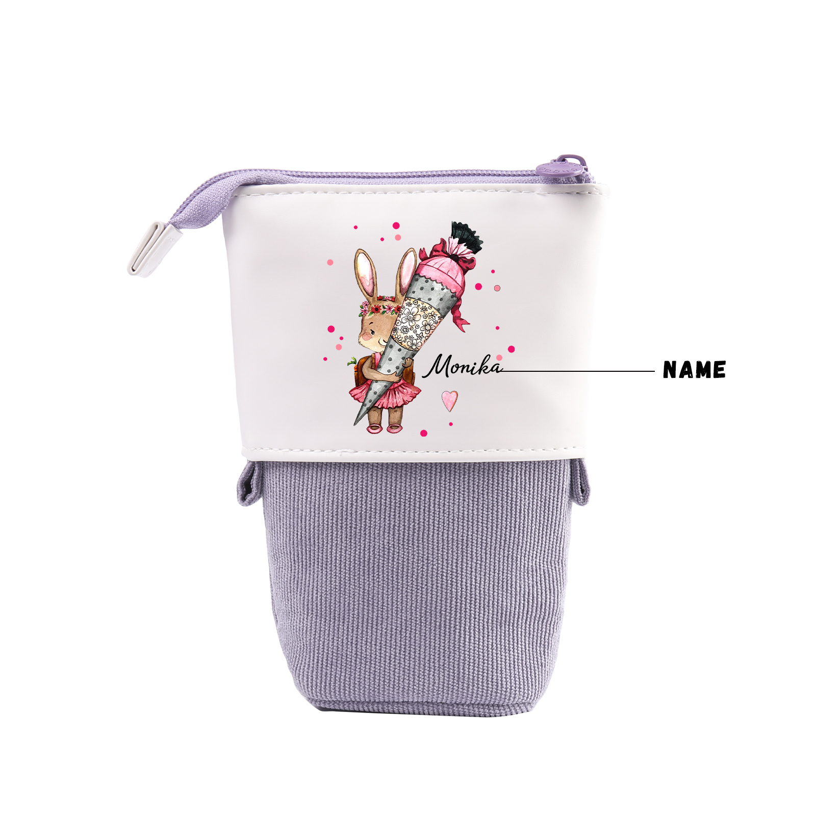 Personalized Pencil Case Custom Name Rabbit Pencil Case Back To School Gift For Boys Girls