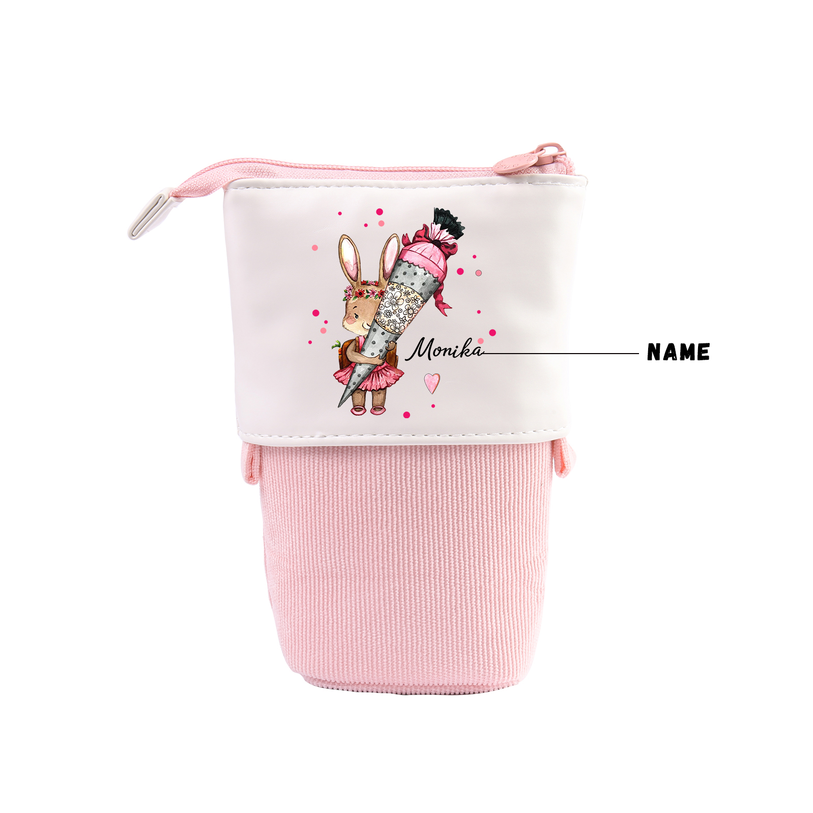 Personalized Pencil Case Custom Name Rabbit Pencil Case Back To School Gift For Boys Girls