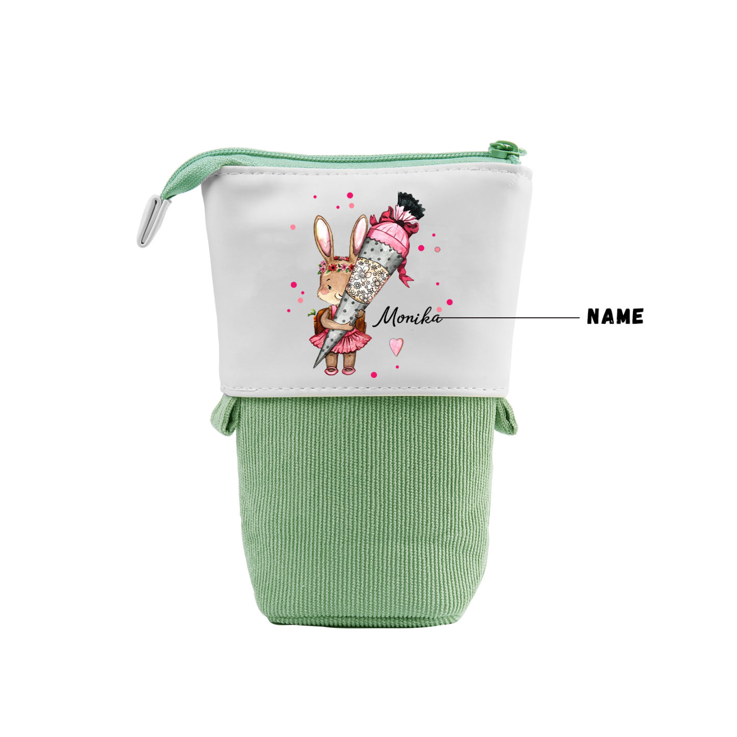 Personalized Pencil Case Custom Name Rabbit Pencil Case Back To School Gift For Boys Girls