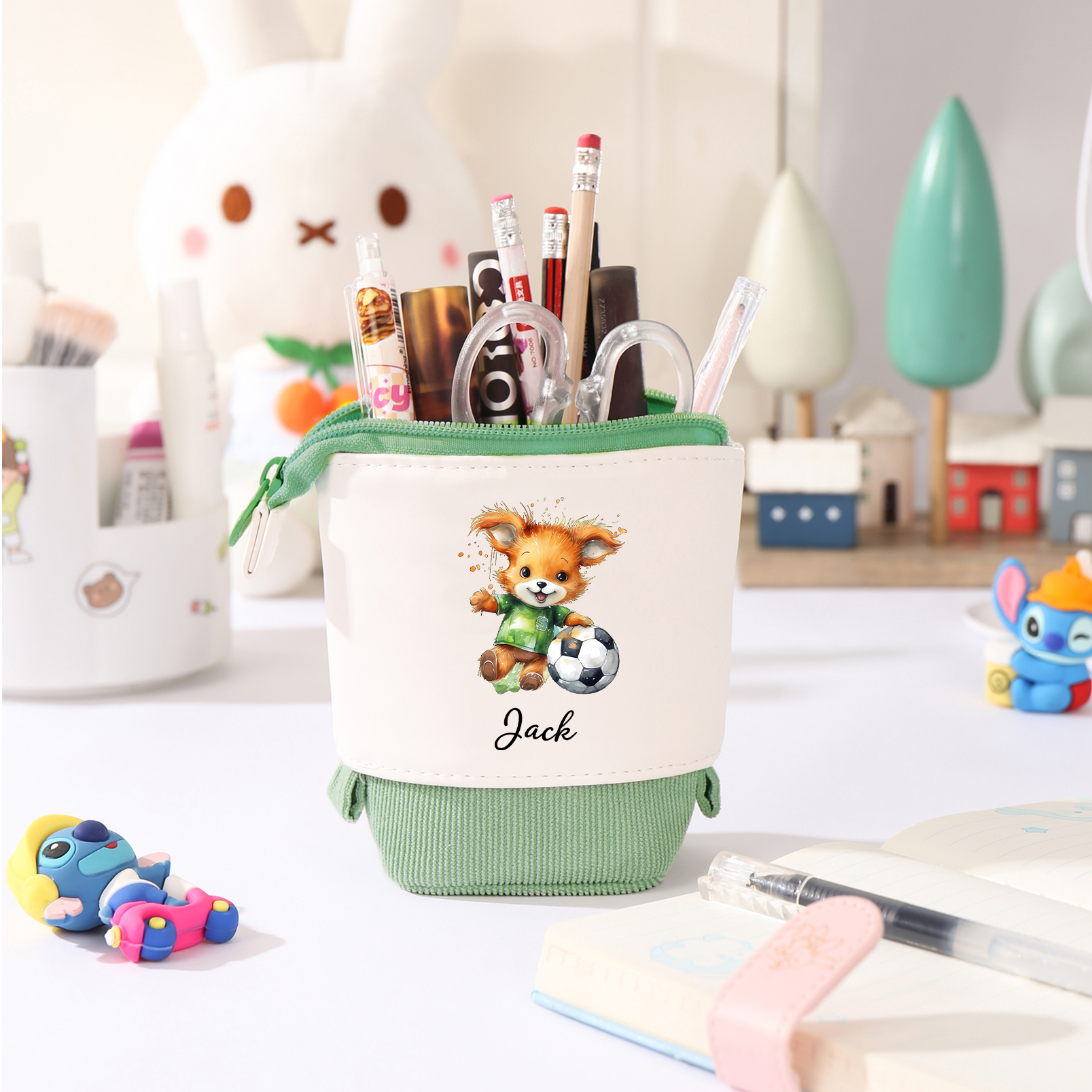 Personalized Pencil Case Custom Name Rabbit Pencil Case Back To School Gift For Boys Girls