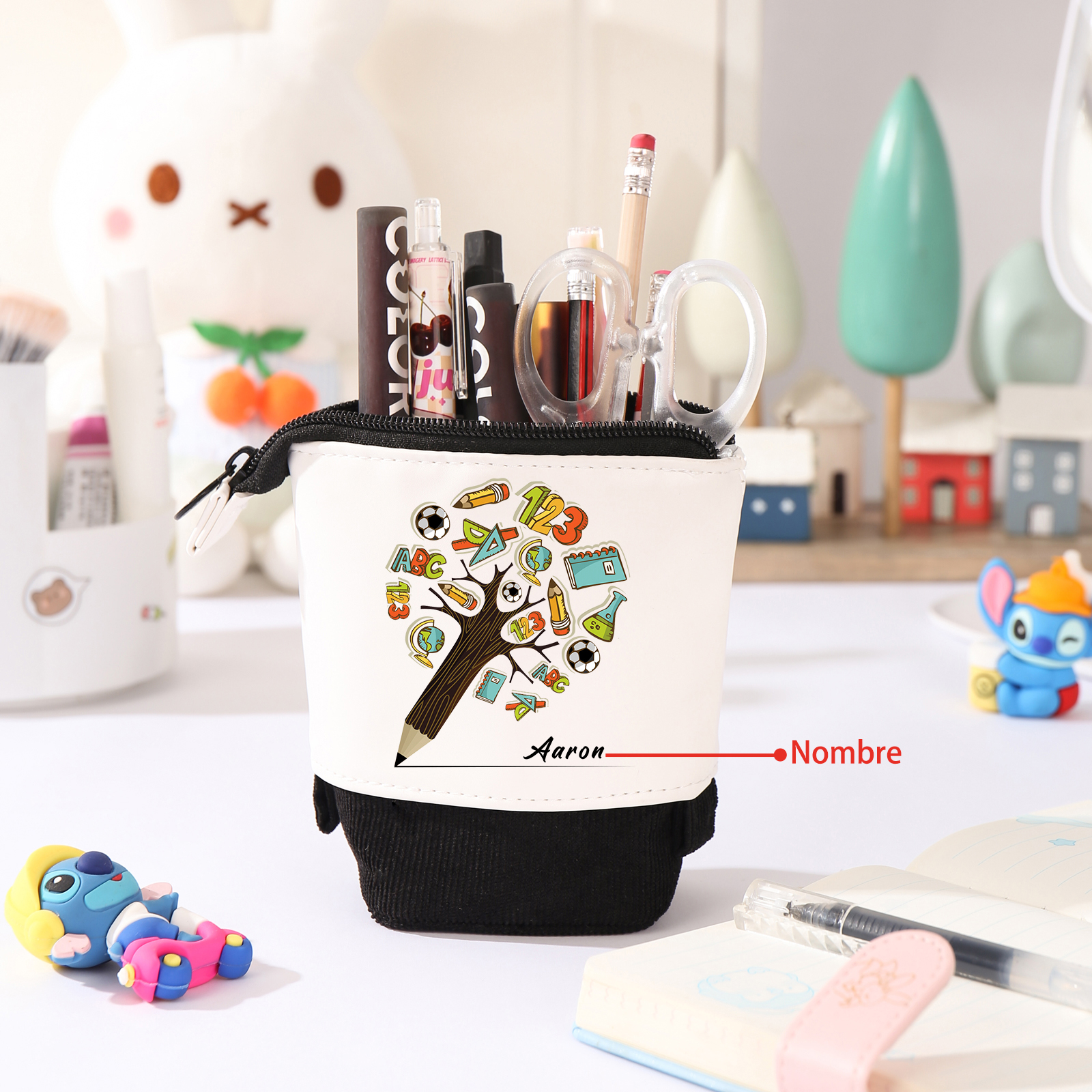Personalized Pencil Case Custom Name And Animal pattern Pencil Case Back To School Gift For Boys Girls