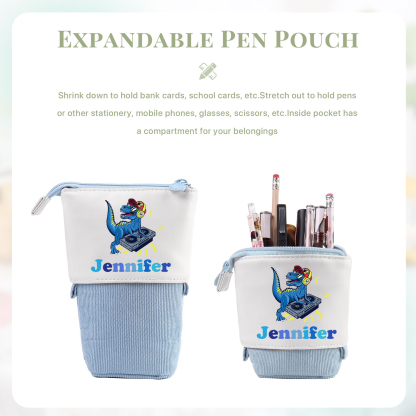 Personalized Pencil Case Custom Name And Animal Pencil Case Back To School Gift For Boys Girls