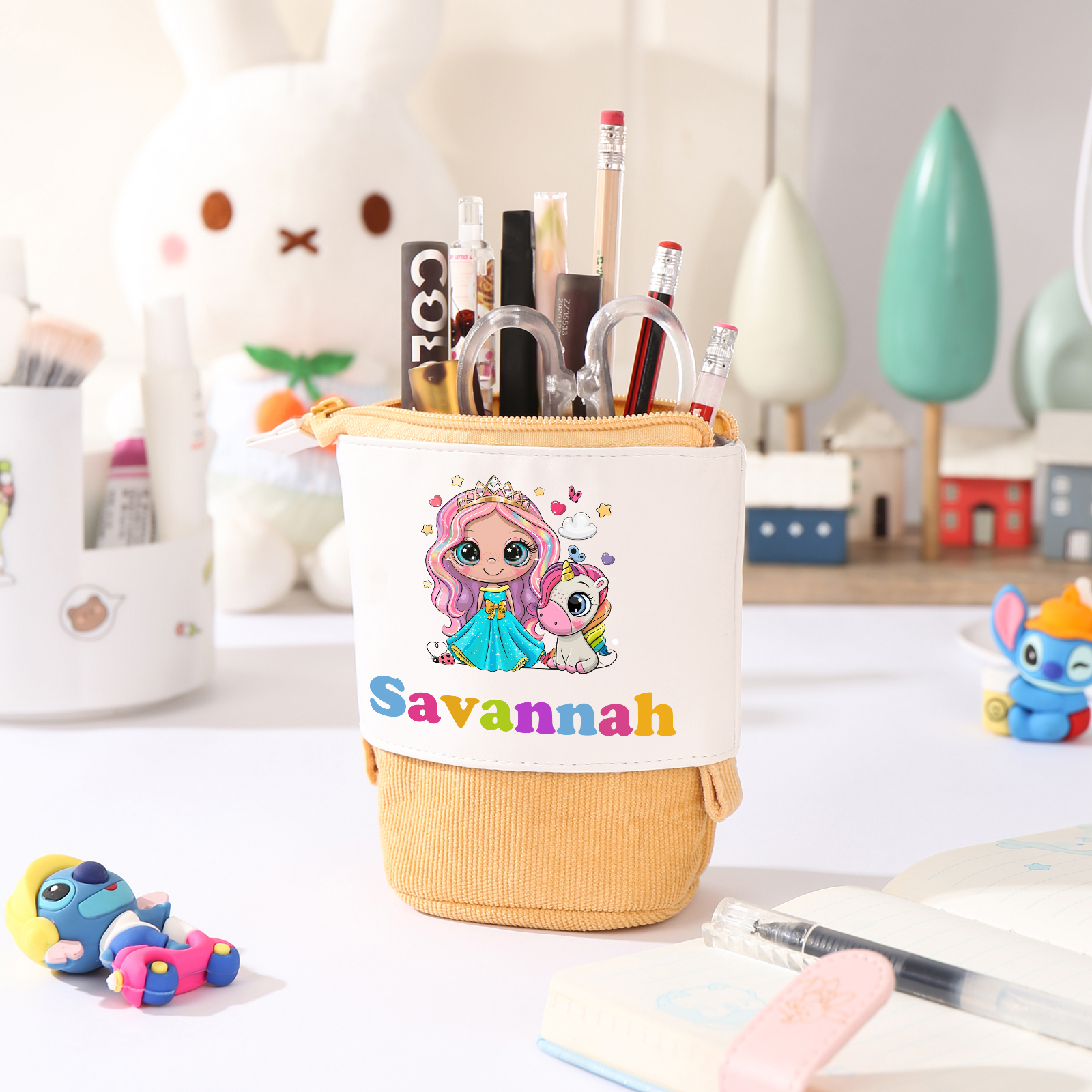 Personalized Pencil Case Custom Name And Animal Pencil Case Back To School Gift For Boys Girls