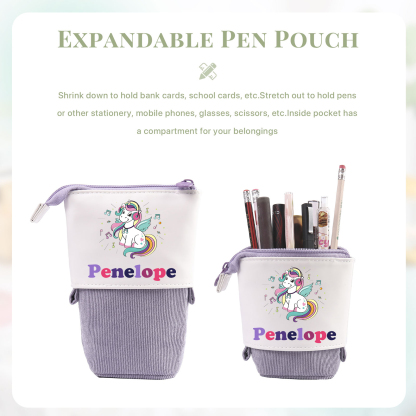 Personalized Pencil Case Custom Name And Animal Pencil Case Back To School Gift For Boys Girls