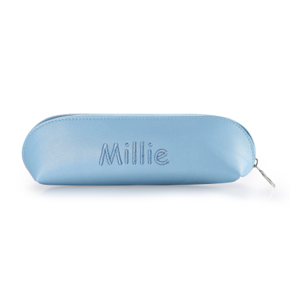 1 Name Personalised Pencil Case for Girls & Boys – PU Leather with Custom Embroidery | Jessemade