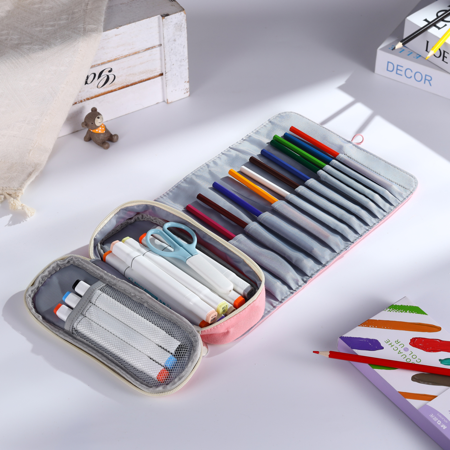 Personalised Cute Pencil Case with Custom Name & Pattern for Kids | Jessemade