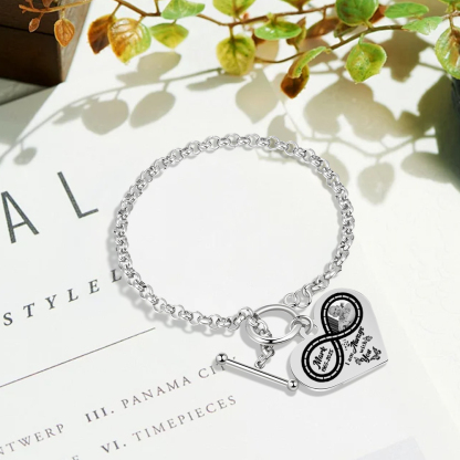 Personalised Memorial Steel Infinity Heart Photo Bracelet