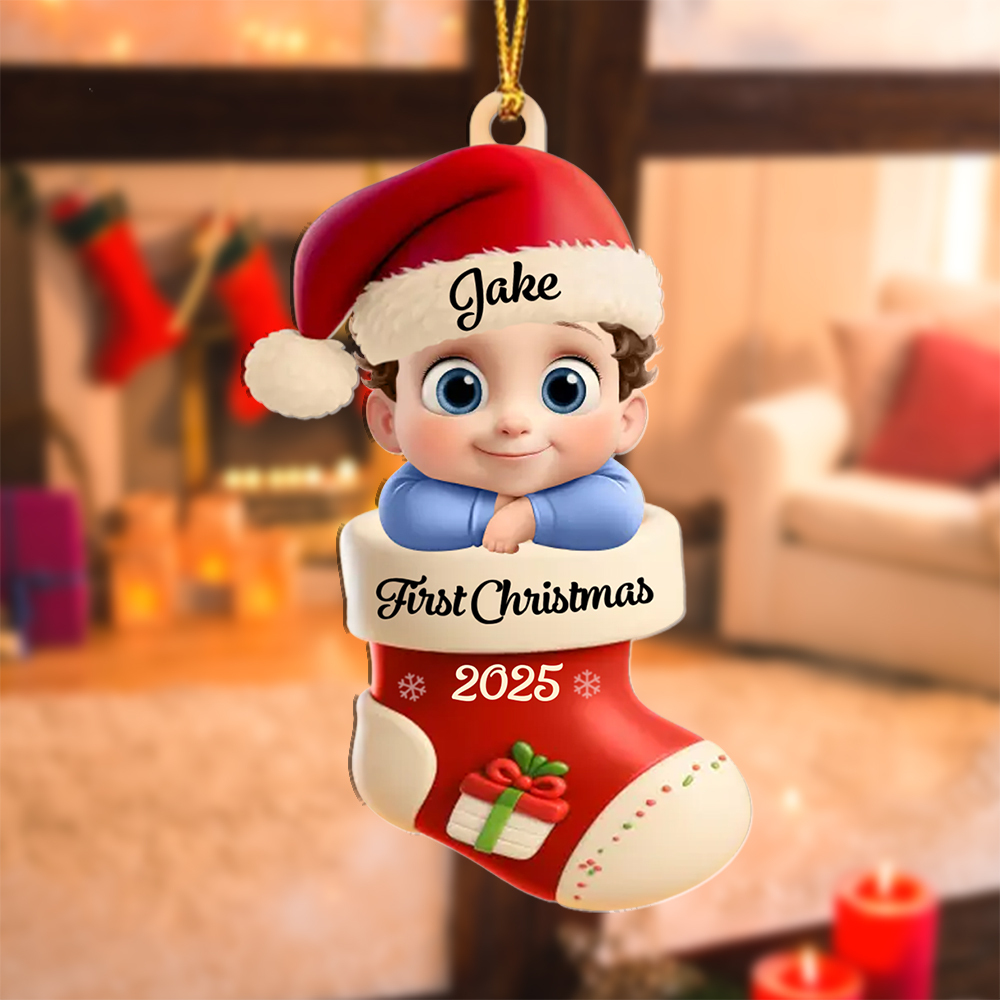 Personalised Baby’s First Christmas Stocking Ornament