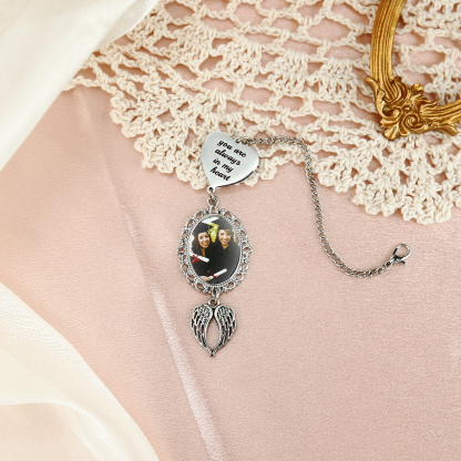 2024 Graduation Gifts - Personalised Photo & Text Angel Wings Pendant Graduation Gift for Him/Her