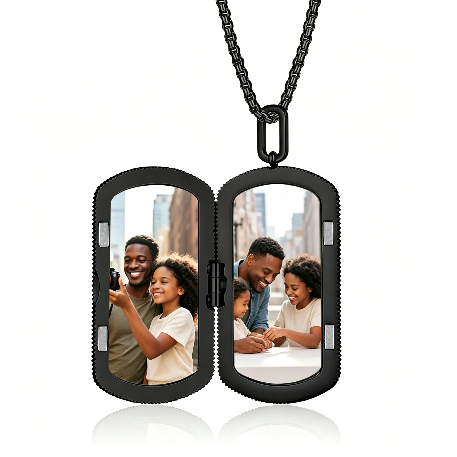 Personalised Stainless Steel Photo Locket Necklace Customisable Keepsake Gift for Anniversary Birthday for Husband Wife or Partner | Jessemade