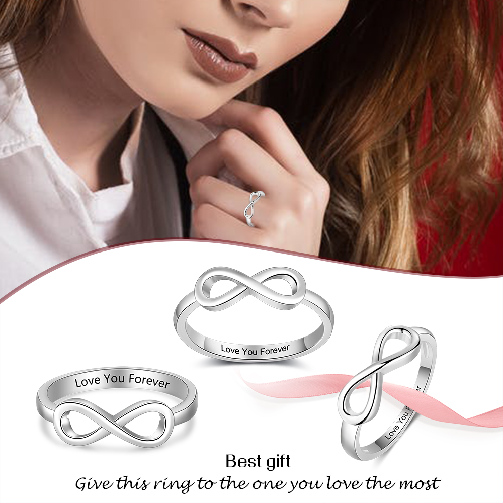 Infinity Love Promise Ring Sizes 5-12 For Women