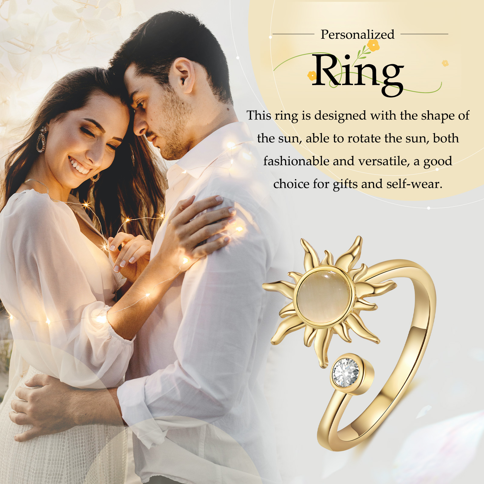 Rainbow Heart Ring LGBT Pride Couple Gifts