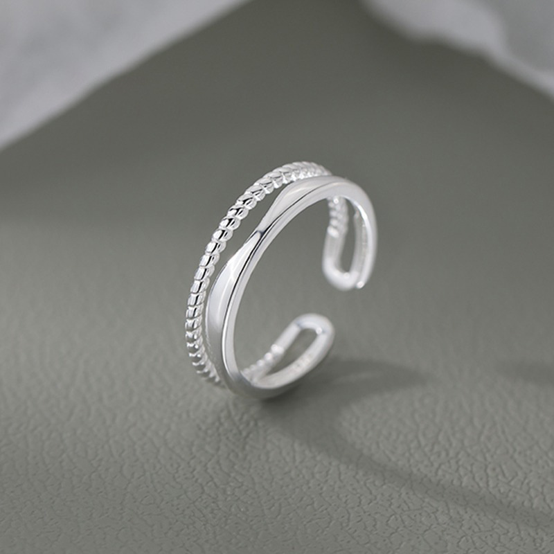 Open Adjustable Silver Ring for Women – Elegant Design Gift for Family or Friends | Jessemade