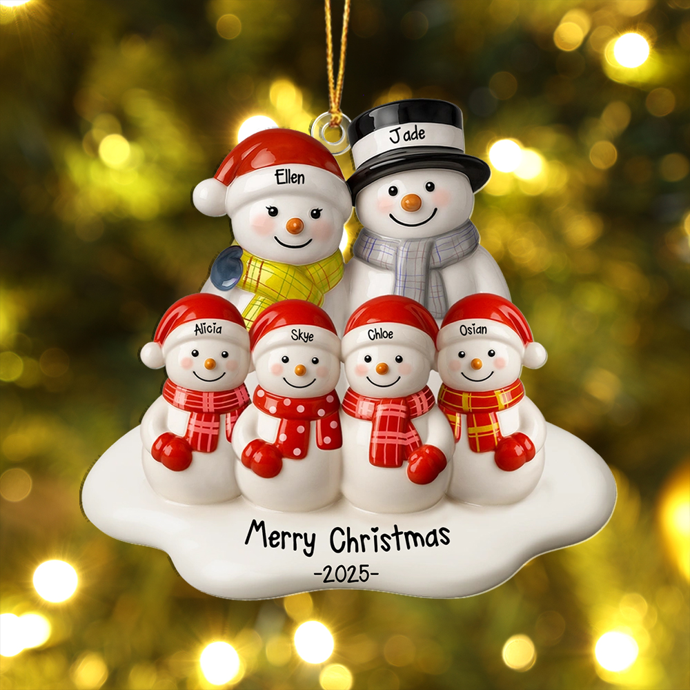 Personalised Family Christmas Ornament Customisable 2025 Tree Decoration Heartfelt Christmas Gift for Mum Dad Kids and Grandparents | Jessemade