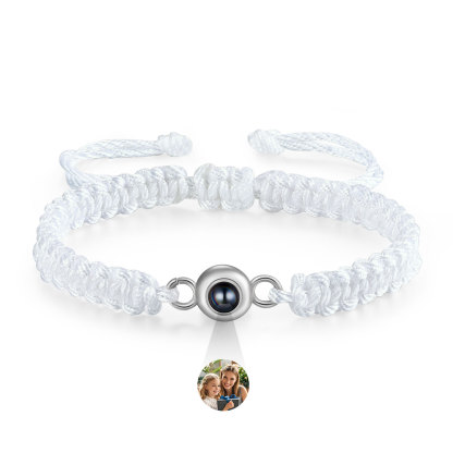 Personalised S925 Boho Macrame Projection Photo Bracelet