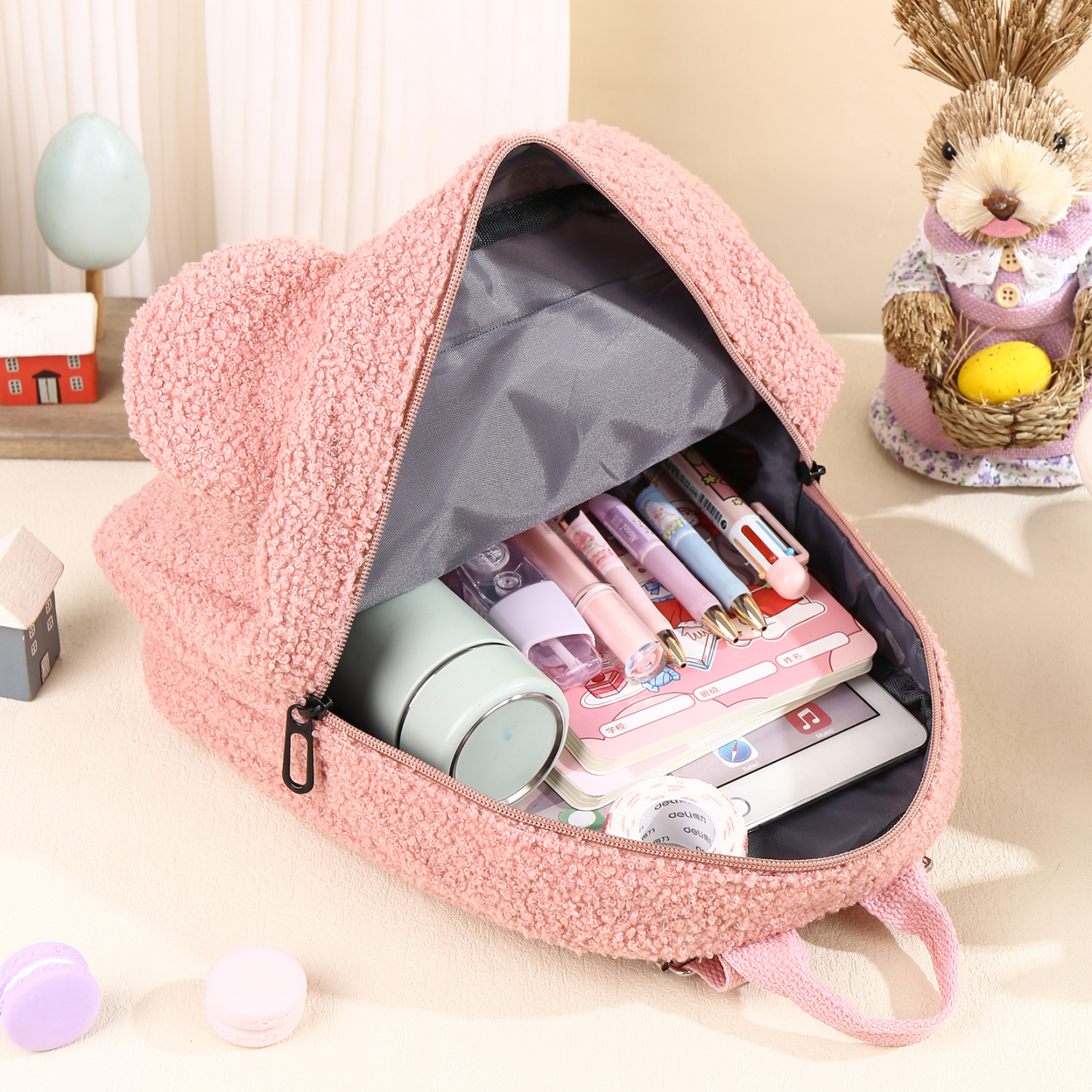 Personalized School Bag Custom Name Plush Children Backpack Children Back To School Gift