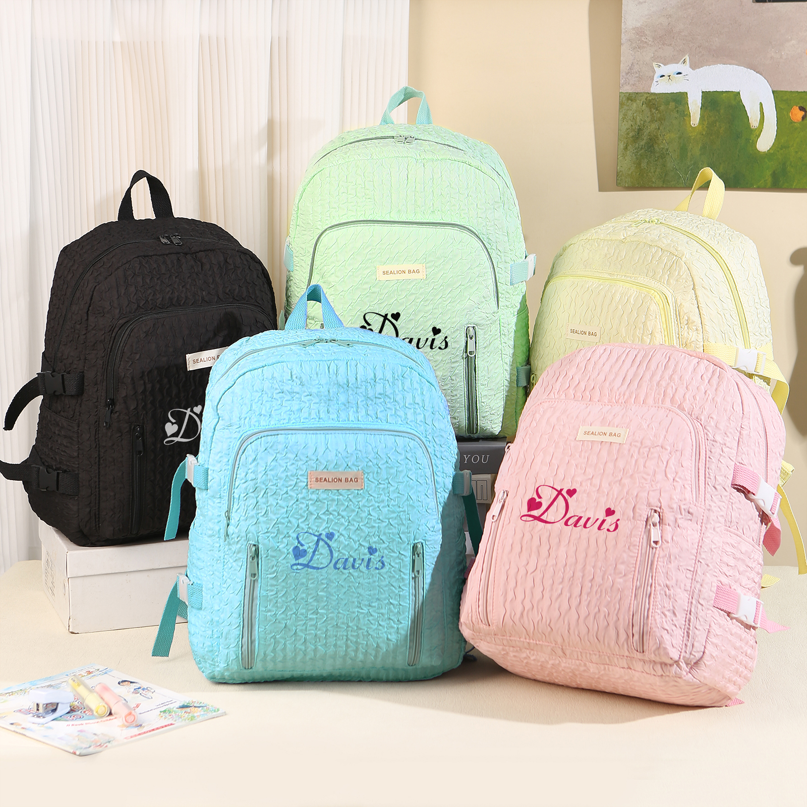 Personalised School Bag with Custom Name – Back to School Gift for Kids | Jessemade