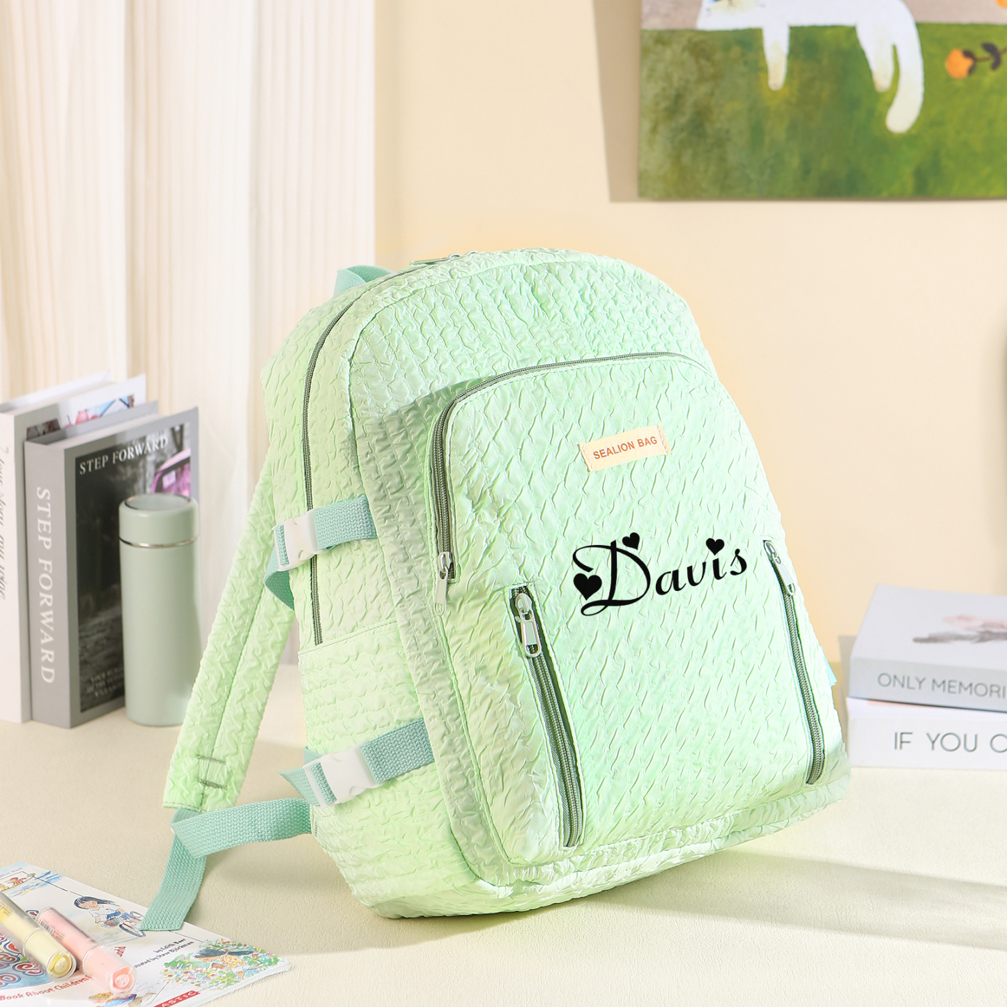 Personalized School Bag with Custom Name – Back to School Gift for Kids | Lorajewel
