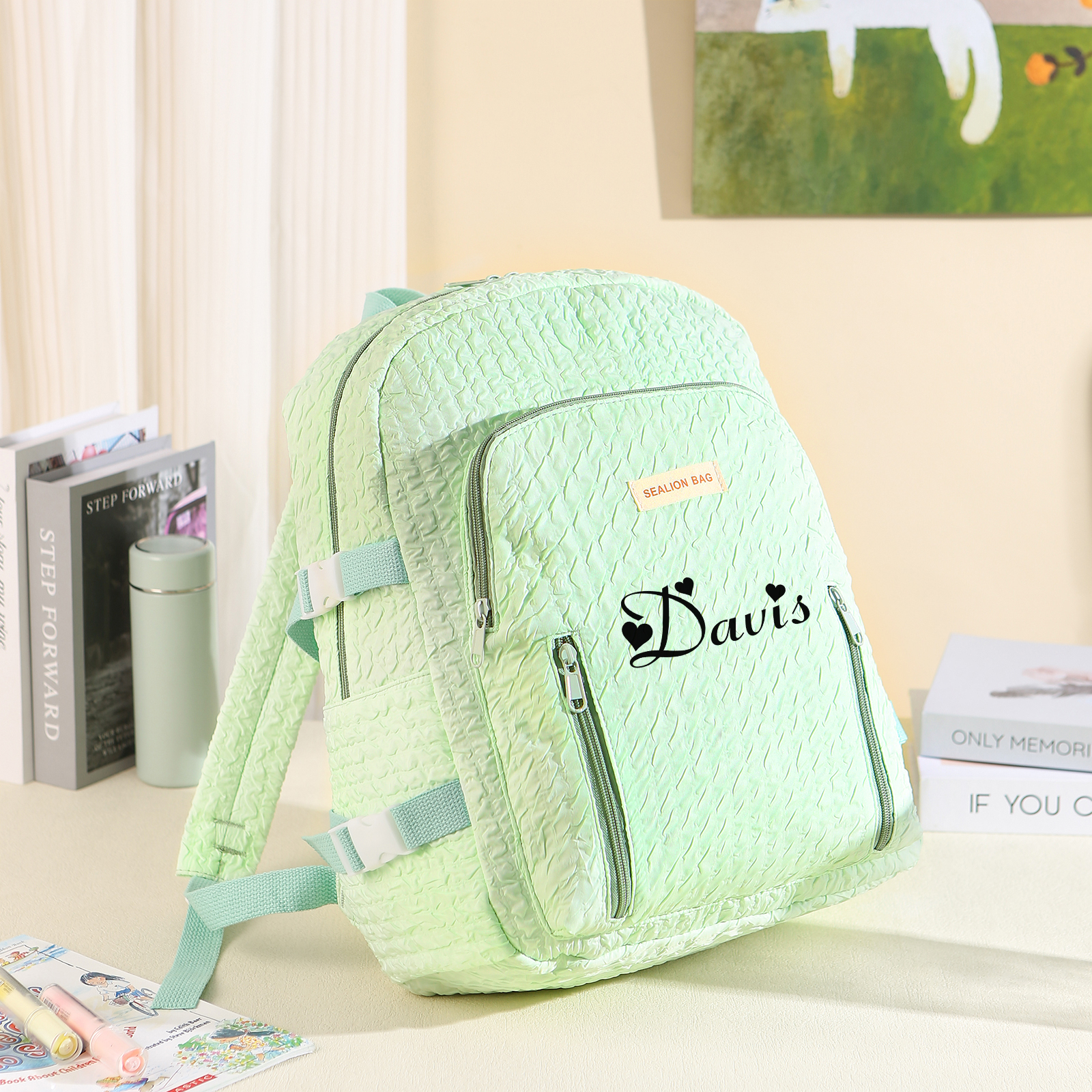 Personalized School Bag with Custom Name – Back to School Gift for Kids | Lorajewel