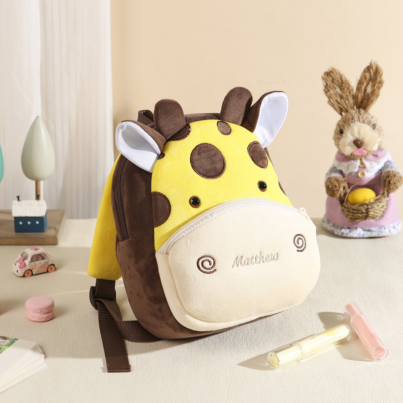 Personalised Kids School Bag with Name & Animals – Back to School Gift | Jessemade