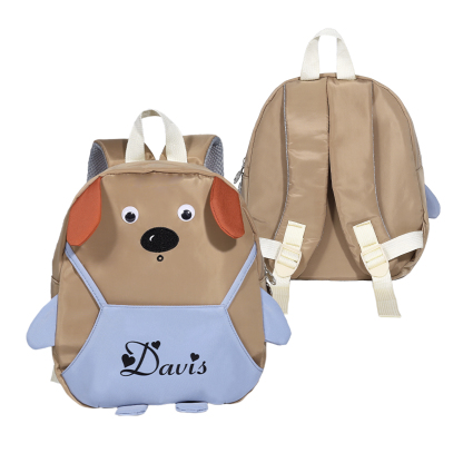 Personalised Kids Dog Backpack with Custom Name – Back to School Gift | Jessemade