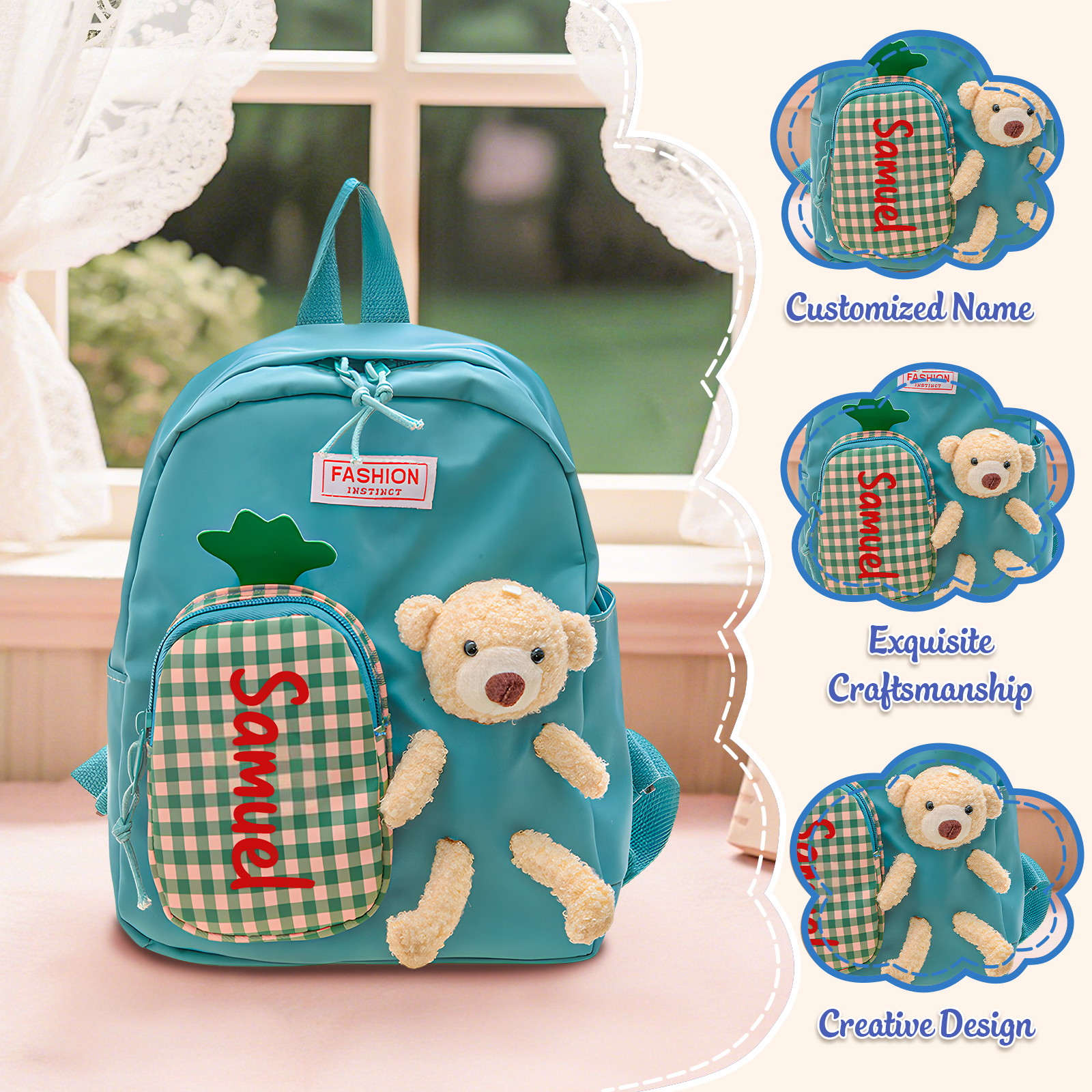 Personalised Teddy Bear School Bag for Kids | Jessemade
