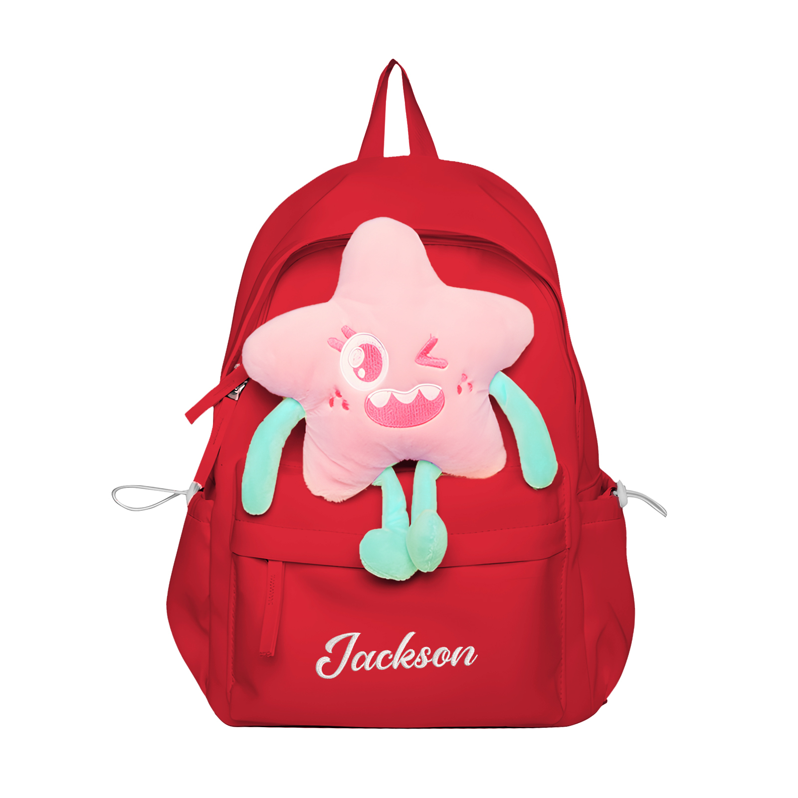 Personalised Star Backpack with 1 Custom Name and Colour, 5 Colours | Jessemade