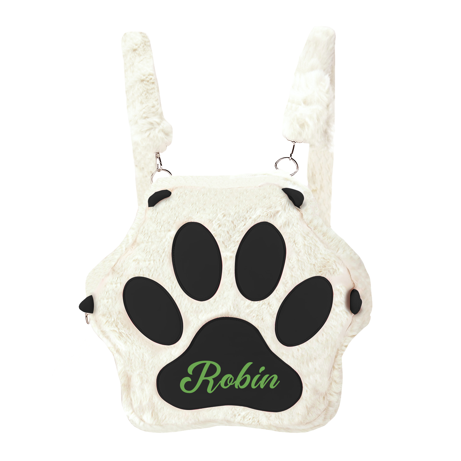 Personalised Paw Print Kids Backpack – Custom Name Plush Rucksack, Adorable Animal Paw Bag (6 Colours Available) – Back to School Gift | Jessemade