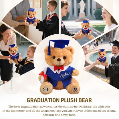 Personalised Graduation Teddy Bear - Cute Meaningful Plush Keepsake with Name & Year | Jessemade