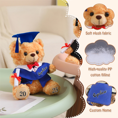 Personalised Graduation Teddy Bear - Cute Meaningful Plush Keepsake with Name & Year | Jessemade