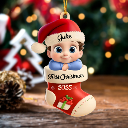 Personalised Baby’s First Christmas Stocking Ornament