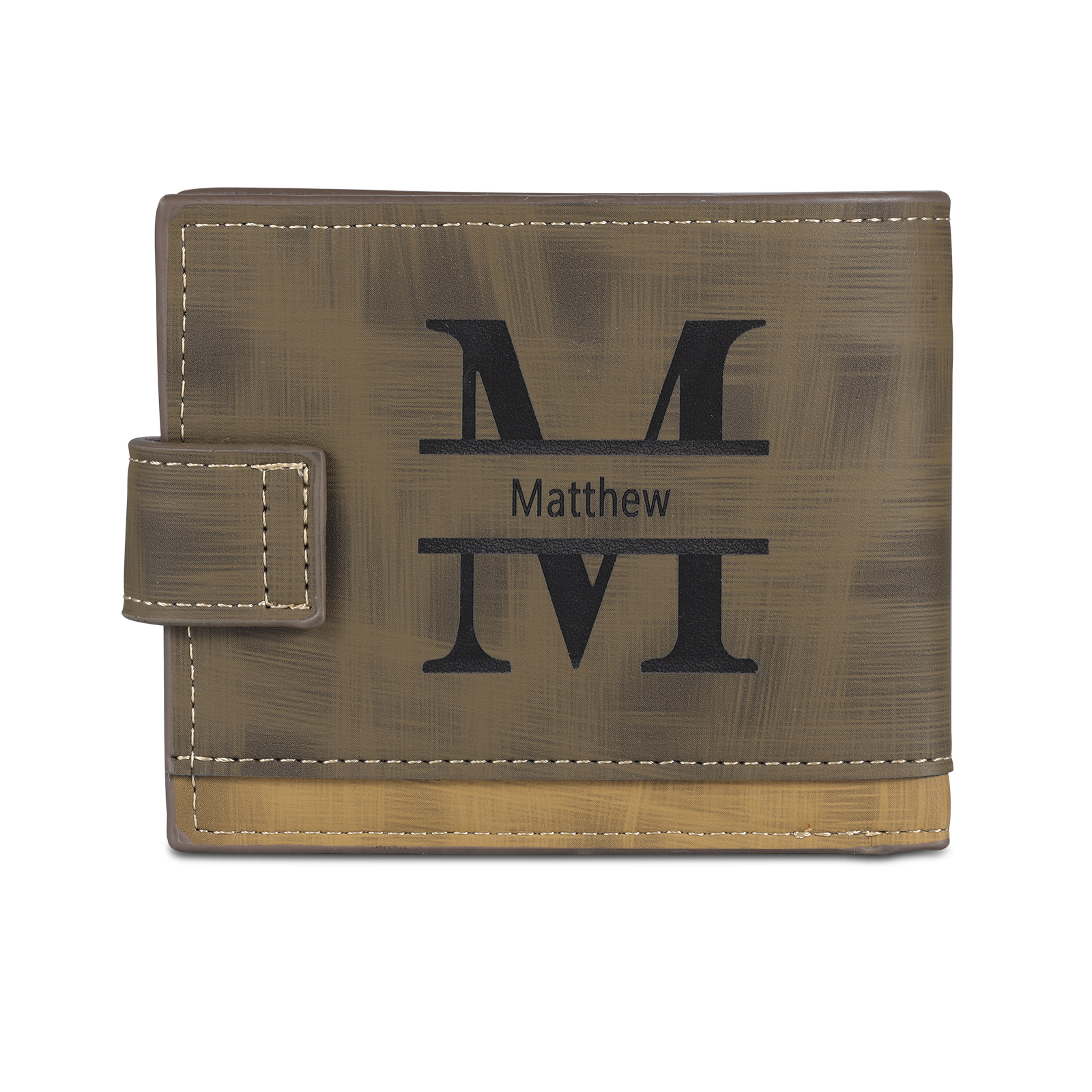Personalised Men's Leather Wallet with Custom Photo & Name & Letter - Christmas Gift for Him | Jessemade