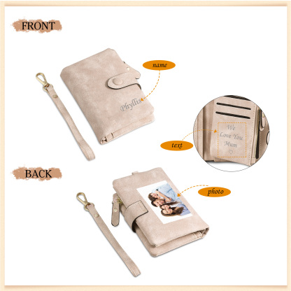 Personalised Women's Wallet Custom Photo & Name & Text Women's Folding Wallet for Her | Jessmade