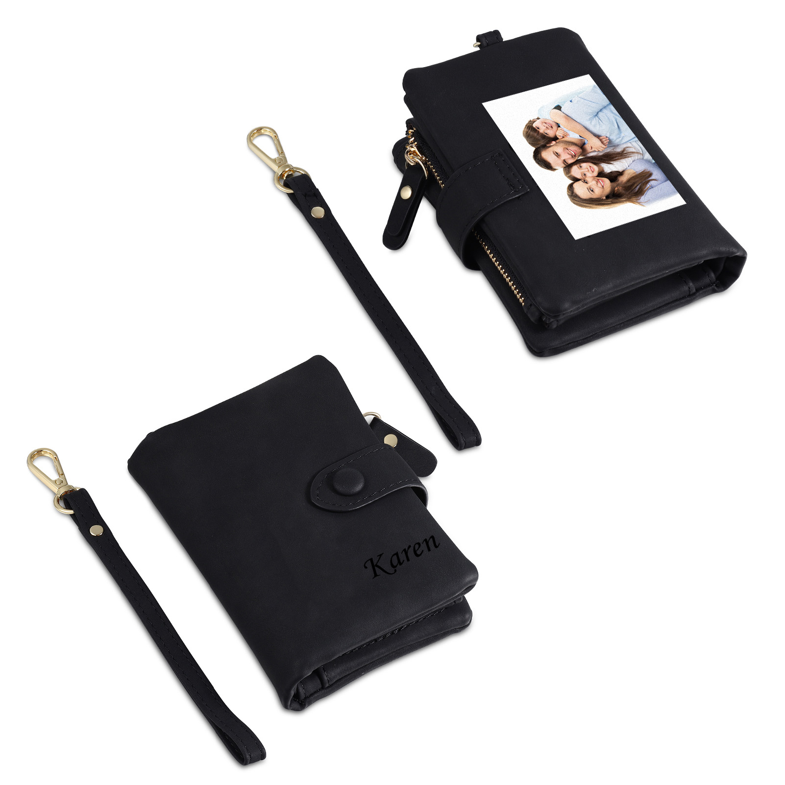 Personalised Women's Wallet Custom Photo & Name & Text Women's Folding