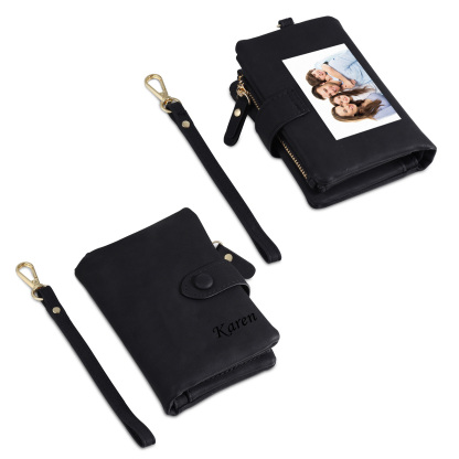 Personalised Women's Wallet Custom Photo & Name & Text Women's Folding