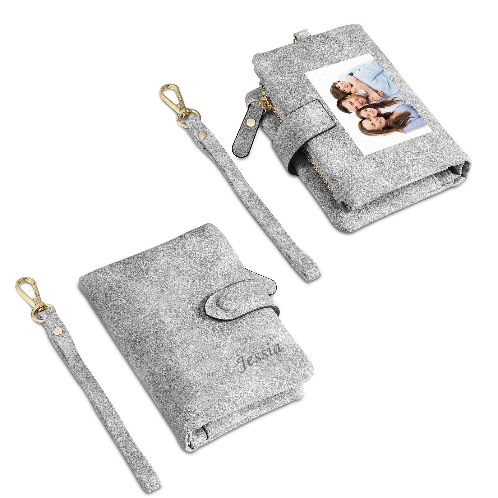 Personalised Women's Wallet Custom Photo & Name & Text Women's Folding Wallet for Her | Jessmade