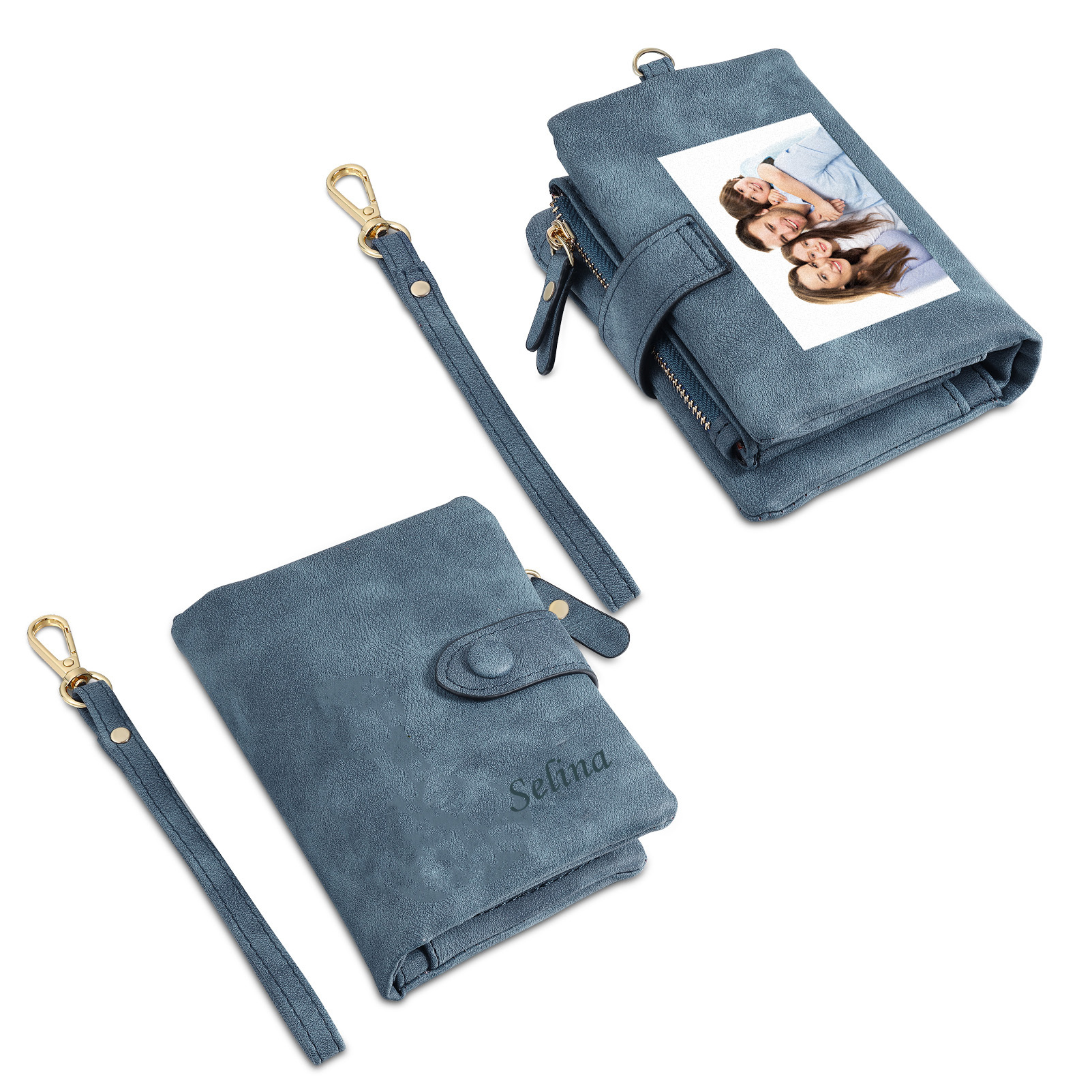 Personalised Women's Wallet Custom Photo & Name & Text Women's Folding Wallet for Her | Jessmade