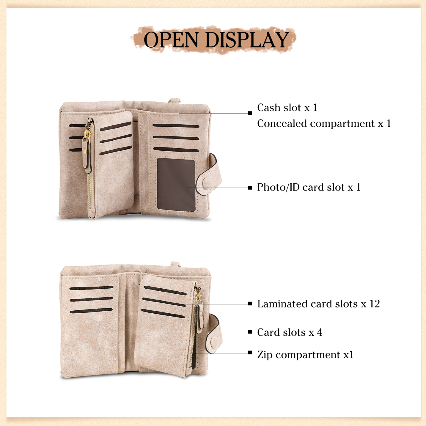 Personalised Women's Wallet Custom Birth Flower and Name PU Leather Wallet Gift for Her | Jessmade